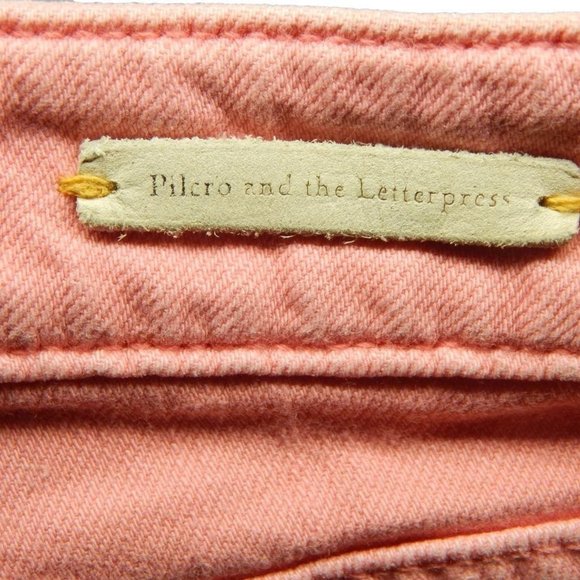 Pilcro and Letterpress No. 27 Mid Rise Shorts Pink Women's Pink Size 27 - Picture 3 of 13